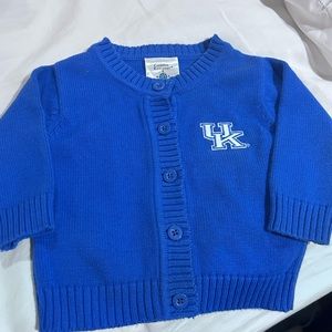 Sweater Royal blue UK cardigan- size 12 months - like new